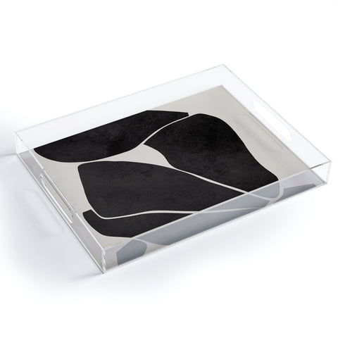 Marin Vaan Zaal Nude in Black Modern Acrylic Tray
