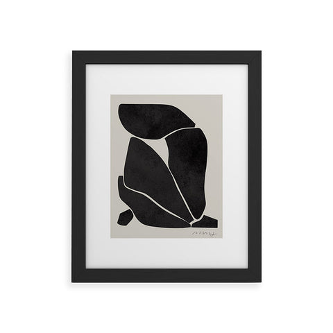 Marin Vaan Zaal Nude in Black Modern Framed Art Print