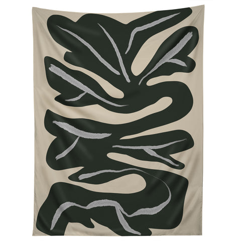 Marin Vaan Zaal Winding Minimalism Flower Plan Tapestry