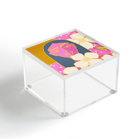Maritza Lisa A Girl And Her Flowers Acrylic Box