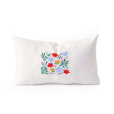 Maritza Lisa Abstract Florals Oblong Throw Pillow