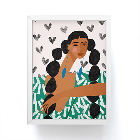Maritza Lisa Boho Valentine Braids Framed Mini Art Print
