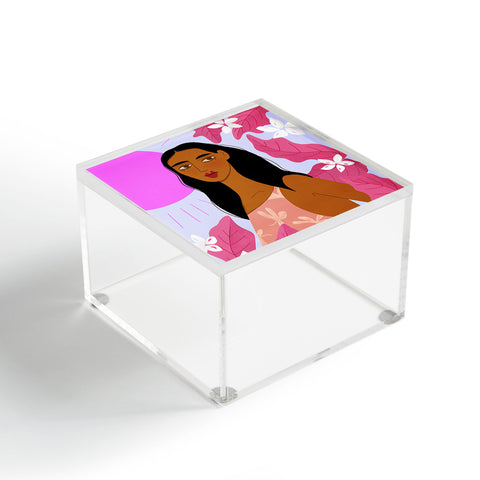 Maritza Lisa Girl With Pink Sun Acrylic Box