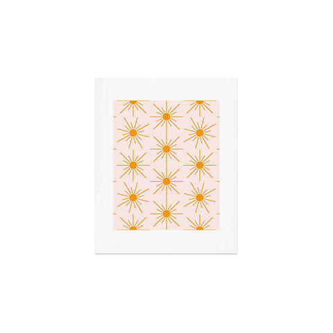 Maritza Lisa Sun Pattern On Pink Background Art Print