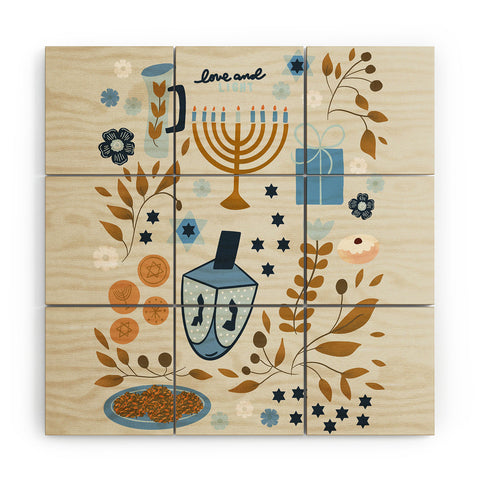 Marni Hanukkah Nights Wood Wall Mural