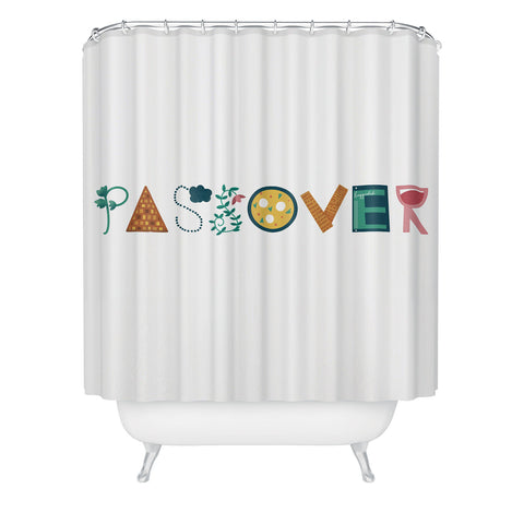 Marni Passover Letters Shower Curtain