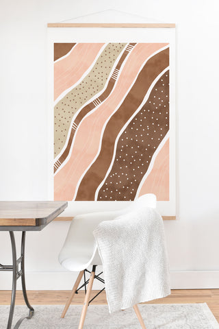 Marta Barragan Camarasa Abstract dune strokes I Art Print And Hanger