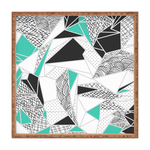 Marta Barragan Camarasa Abstract geometric shapes Square Tray