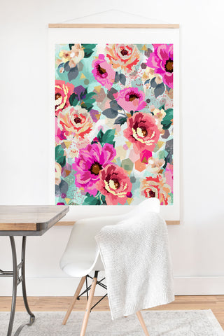 Marta Barragan Camarasa ABSTRACT GEOMETRICAL FLOWERS Art Print And Hanger