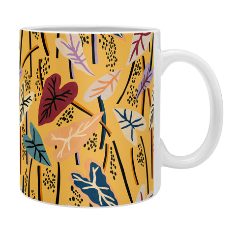 Marta Barragan Camarasa Abstract jungle colorful Leaf Coffee Mug
