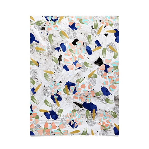 Marta Barragan Camarasa Abstract shapes of textures on marble II Poster