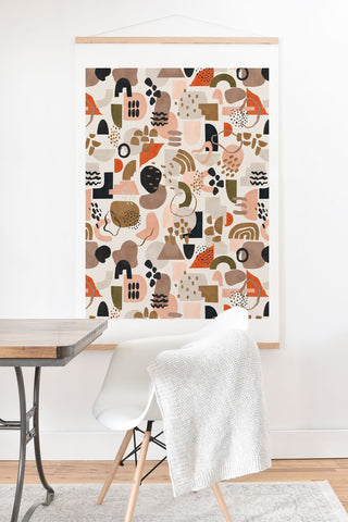 Marta Barragan Camarasa Abstract shapes party Art Print And Hanger