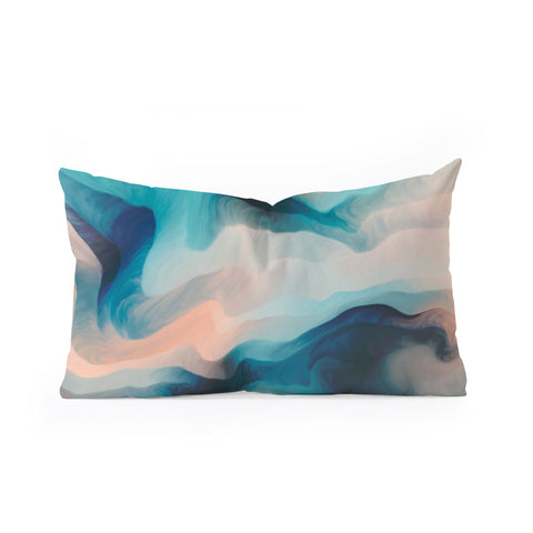 Marta Barragan Camarasa Abstract tidal waves Oblong Throw Pillow