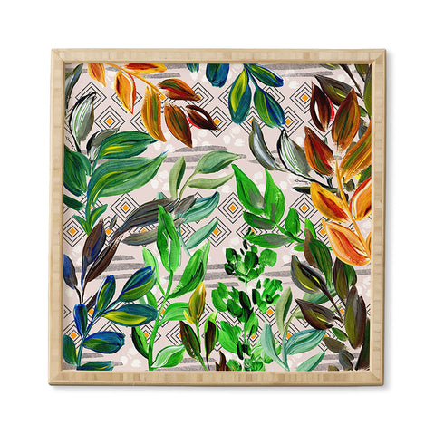 Marta Barragan Camarasa Acrylic plants with geometric shapes Framed Wall Art
