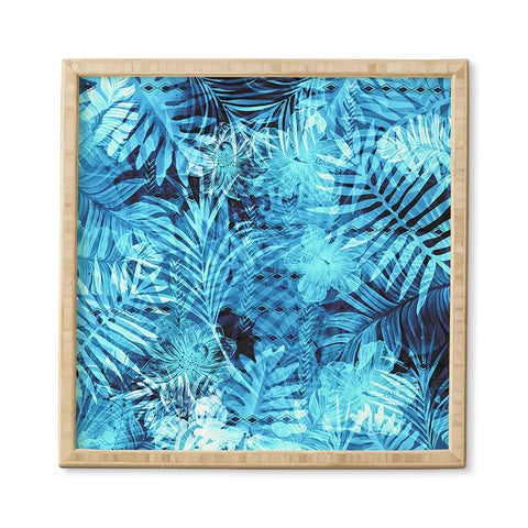 Marta Barragan Camarasa Blue tropical jungle Framed Wall Art