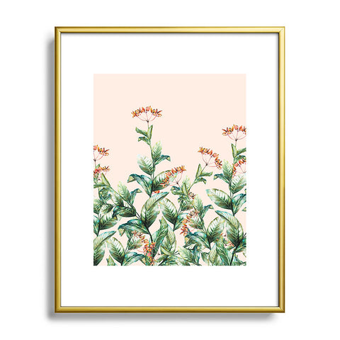Marta Barragan Camarasa Botanical pink Metal Framed Art Print