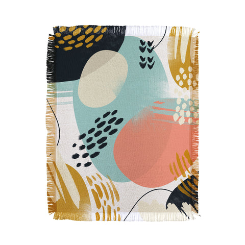 Marta Barragan Camarasa Brushstrokes abstract art Throw Blanket