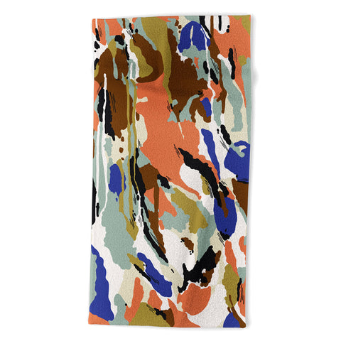 Marta Barragan Camarasa Color brushes composition Beach Towel