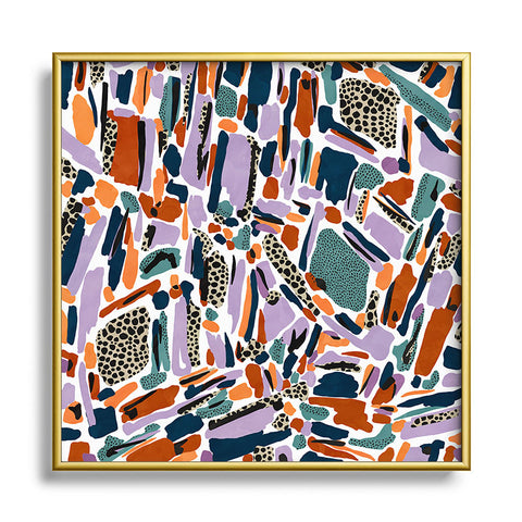 Marta Barragan Camarasa Colorful artistic abstract G90 Metal Square Framed Art Print