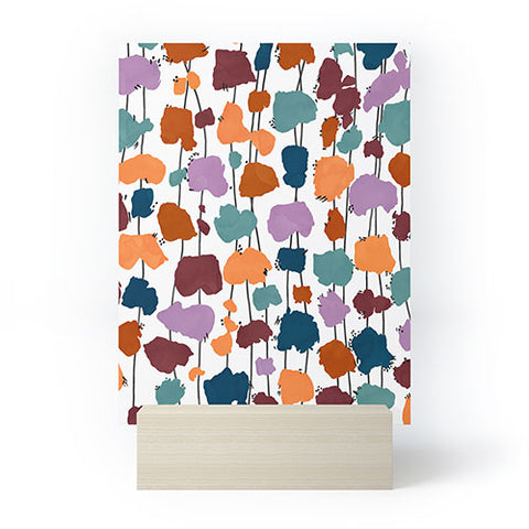 Marta Barragan Camarasa Colorful splashes on stripes Mini Art Print