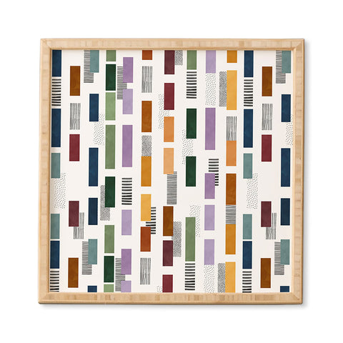 Marta Barragan Camarasa Colorful stripes and textures Framed Wall Art