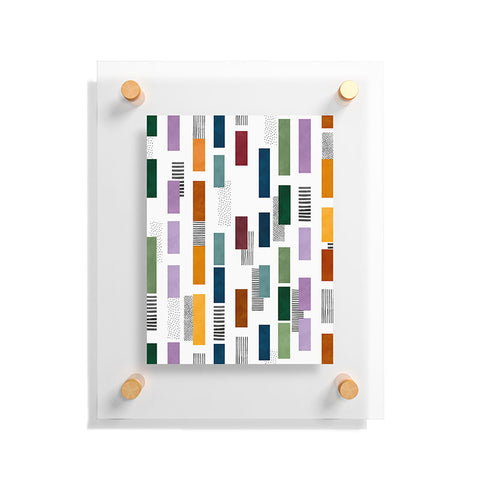 Marta Barragan Camarasa Colorful stripes and textures Floating Acrylic Print