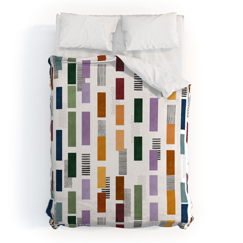 Marta Barragan Camarasa Colorful stripes and textures Duvet Cover