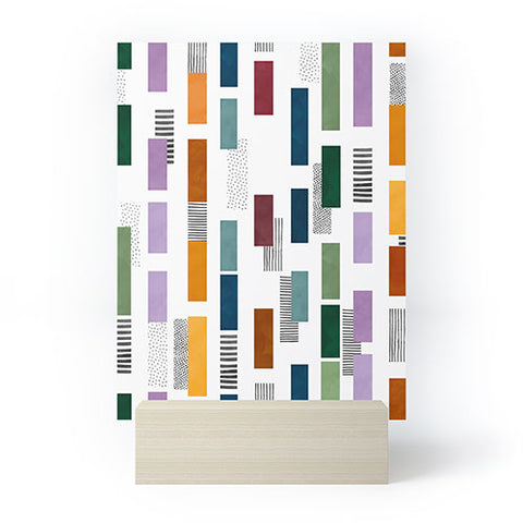 Marta Barragan Camarasa Colorful stripes and textures Mini Art Print