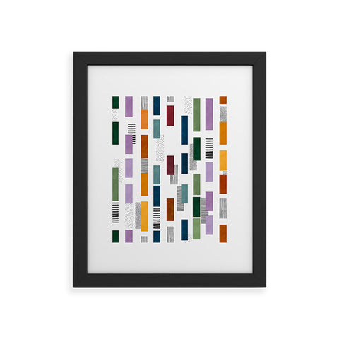 Marta Barragan Camarasa Colorful stripes and textures Framed Art Print