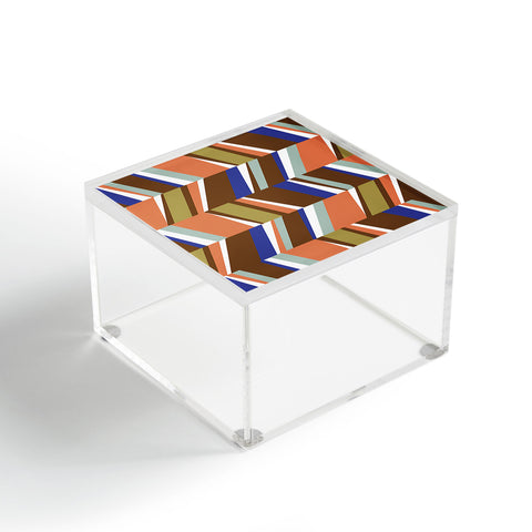 Marta Barragan Camarasa Colorful stripes retro 23 Acrylic Box
