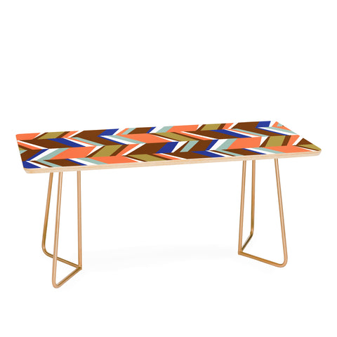 Marta Barragan Camarasa Colorful stripes retro 23 Coffee Table