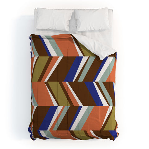 Marta Barragan Camarasa Colorful stripes retro 23 Comforter