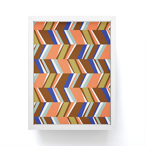 Marta Barragan Camarasa Colorful stripes retro 23 Framed Mini Art Print