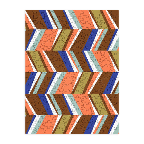 Marta Barragan Camarasa Colorful stripes retro 23 Puzzle