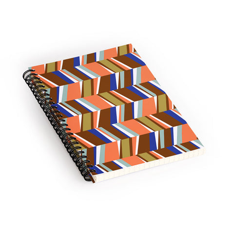 Marta Barragan Camarasa Colorful stripes retro 23 Spiral Notebook