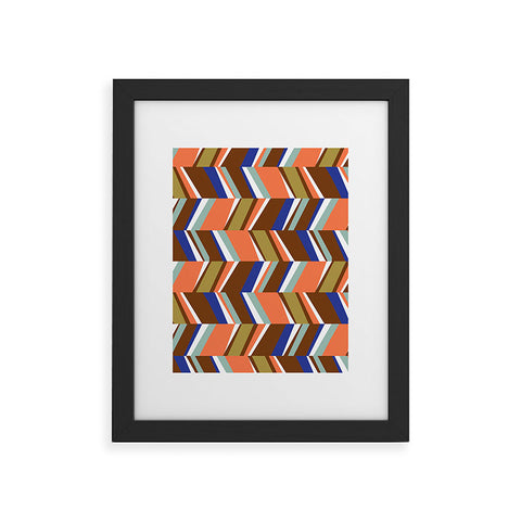 Marta Barragan Camarasa Colorful stripes retro 23 Framed Art Print