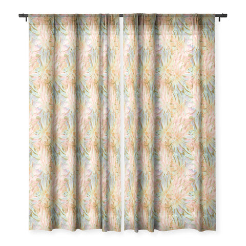 Marta Barragan Camarasa Colorful tropical summer Sheer Window Curtain