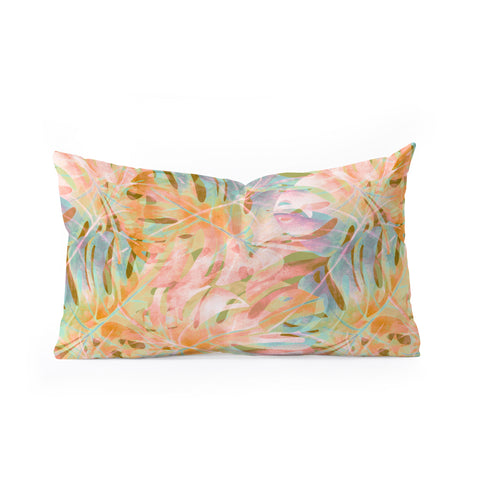 Marta Barragan Camarasa Colorful tropical summer Oblong Throw Pillow