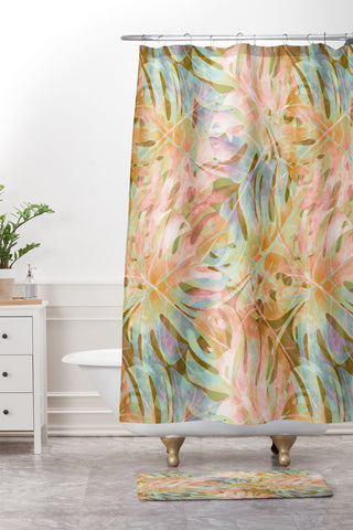 Marta Barragan Camarasa Colorful tropical summer Shower Curtain And Mat