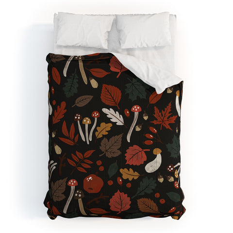 Marta Barragan Camarasa Dark autumnal mushrooms II Comforter