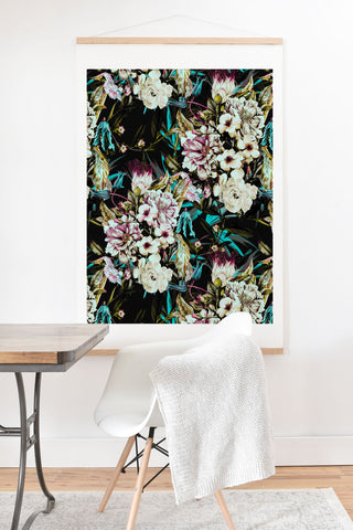 Marta Barragan Camarasa Dark wild floral 01 Art Print And Hanger