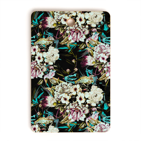 Marta Barragan Camarasa Dark wild floral 01 Cutting Board Rectangle