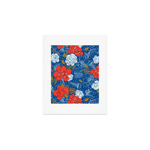 Marta Barragan Camarasa Flowers in the ocean Art Print