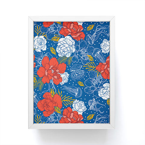 Marta Barragan Camarasa Flowers in the ocean Framed Mini Art Print