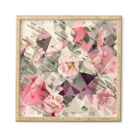 Marta Barragan Camarasa Geometric shapes and flowers Framed Wall Art