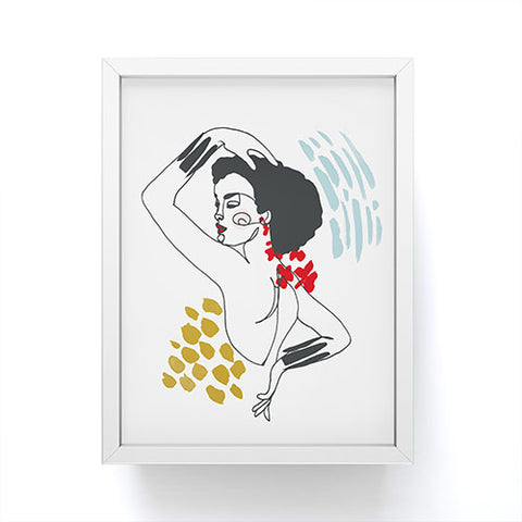 Marta Barragan Camarasa Glamorous lady Framed Mini Art Print