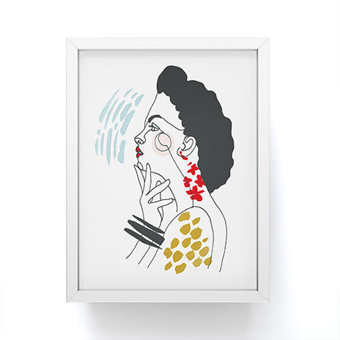 Marta Barragan Camarasa Inspiring woman Framed Mini Art Print