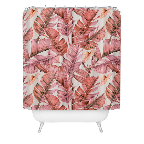 Marta Barragan Camarasa Jungle paradise pink Shower Curtain