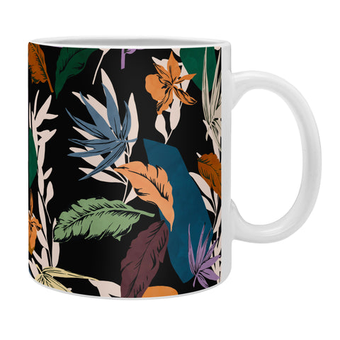 Marta Barragan Camarasa Leaf colorful dark jungle Coffee Mug