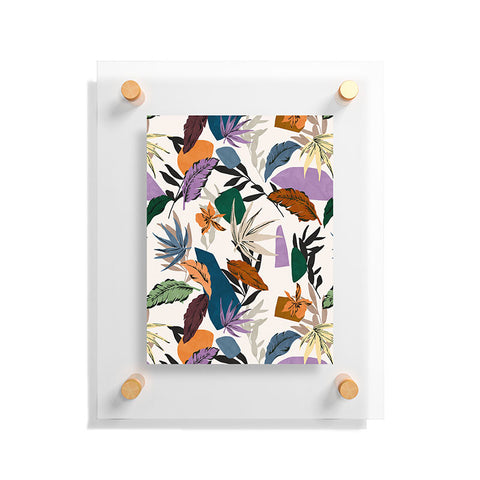 Marta Barragan Camarasa Leaf colorful modern jungle Floating Acrylic Print